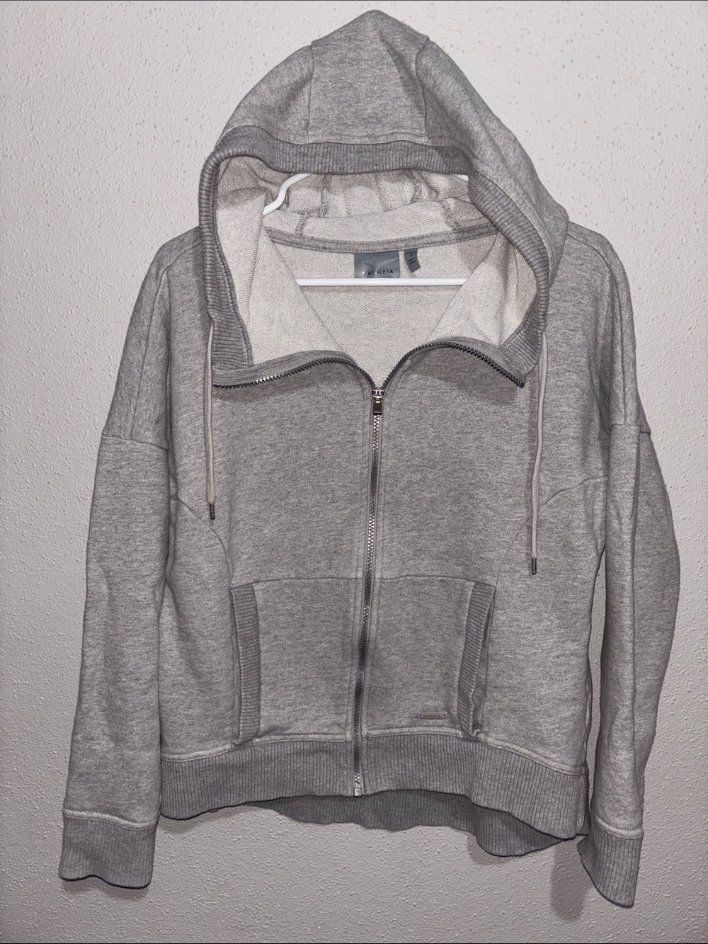 Athleta - Heather Gray Full-Zip Hoodie (size Small)